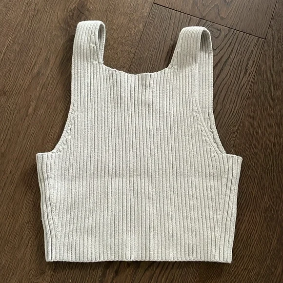 Wilfred Free Ribbed Knit Crop Top - Picture 2 of 2